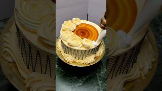 Butterscotch cake design cake art viralvideo trending new shorts youtubeshorts [upl. by Suolekcin]