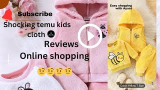 Temu Online shoppingkids winter clothes reviews And new updates 🥰 [upl. by Anehsak]