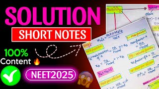 SOLUTION  Short notes NEET 2025 Best Revisio Video for NEET [upl. by Lapotin]