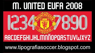 Tipografía Manchester United 20072008 FREE DOWNLOAD [upl. by Keslie]