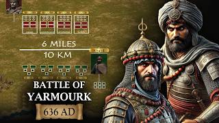 Battle of Yarmouk 636 Early Muslim Invasion BATTLE change history of Byzantine Empire [upl. by Ylrbmik664]