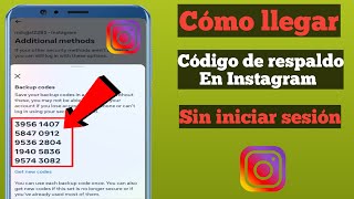 Cómo obtener un código de respaldo para Instagram 2023  Código de copia de seguridad de Instagram [upl. by Malorie]