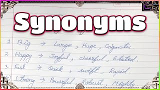 10 SYNONYMS  EASY amp SIMPLE SYNONYMS FOR ALL [upl. by Abernathy]