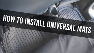 How to Install Universal Car Floor mats  Trimmable quotMotorTrendquot [upl. by Ruperta328]