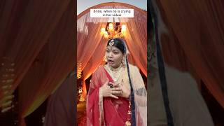 Bride when no one is crying in her vidaai🙄 comedy ytshorts shortvideo bride wedding memes [upl. by Llenram]