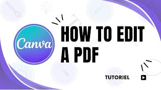 How to edit PDF file in Canva [upl. by Tse]