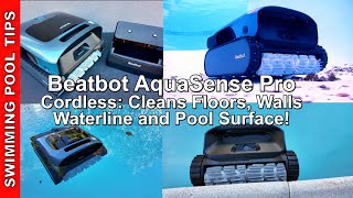 Beatbot AquaSense Pro Cordless Robot Cleans Floors Walls Waterline and Surface [upl. by Boehmer]