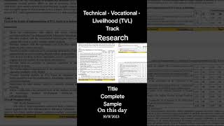 Research Title TVL carmonacavite research [upl. by Sharline]