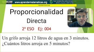 Proporcionalidad directa2eso 06 04 proporcionalidad directa José Jaime Mas [upl. by Asatan]