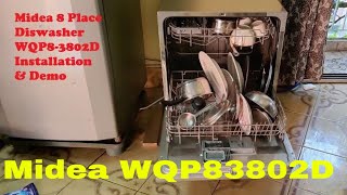 Midea 8 Place Counter Top Diswasher WQP8 3802D Installation amp Demo midea dishwashers [upl. by Nelg]