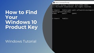 How to Find Your Windows 10 Product Key [upl. by Rosalia284]