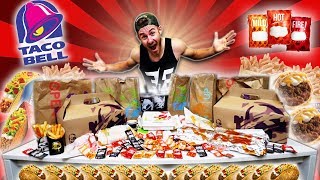 THE 100 TACO BELL MENU CHALLENGE 12000 CALORIES [upl. by Nakah561]