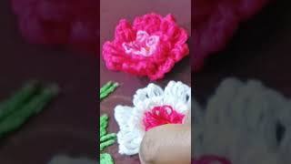 zinnia flower 🌻 embroidery song music zinnia design embroidery flower [upl. by Benn]