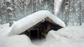 IM BUILDING A LOG CABIN UNDERGROUND IN 20°C INSTALLING A WINDOW AND A COZY BED SOLO BUSHCRAFT [upl. by Akina]