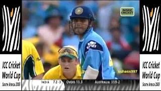 World cup 2003 final India vs Australia »» Vintage SEHWAG  82 off 81 balls [upl. by Tobiah]