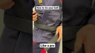 How to tie a JiuJitsu belt BJJ [upl. by Lap]