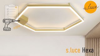 sluce Hexa Deckenleuchte  MontageVideo [upl. by Ynes]