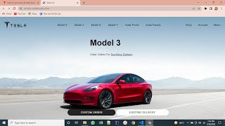 Tesla Clone Using HTML amp CSS  Step By Step Tutorial with Source Code [upl. by Anilah]