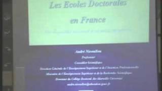 Les ecoles doctorales en France par André Nieoullon [upl. by Ateval]