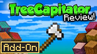 The BEST TreeCapitator Addon for Minecraft Bedrock Survival Players Review [upl. by Jerad581]