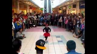 Irish Dancing to Michael Jackson at Foyleside  AMAZINGLY TALENTED young lady [upl. by Bergin]