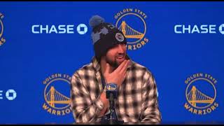 Klay Thompson asks reporter you wanna bench me [upl. by Nadnal]