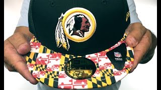 Redskins MARYLANDFLAG Black Fitted Hat by New Era [upl. by Pike]