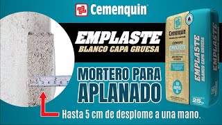 Emplaste Blanco Para Aplanado  hasta 5 cm de desplome a una mano  ENJARRAMOS UNA PARED DE BLOCK [upl. by Sussman251]