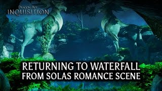 Dragon Age Inquisition  Returning to Waterfall from Solas Final Romance Scene [upl. by Retsehc]