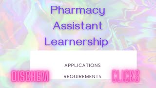 Pharmacy Assistant Learnership Application  Unemployed youth learnership  Earn while learning [upl. by Ardnikat]