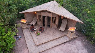 19Day Building AVision Bamboo Villa Use Ancient Tools [upl. by Squier]