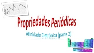 Propriedades Periódicas 7 Afinidade Eletrônica 22  A propriedade APERIÓDICA [upl. by Lillywhite]