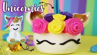 Pluma decorada de UNICORNIO con FOMI MOLDEABLE  Manualidades con Mariel Picazo [upl. by Enahpad]