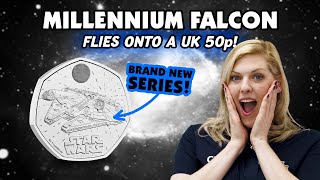 The Millennium Falcon flies onto a UK 50p NEW Star Wars™ 50p series [upl. by Youngran]