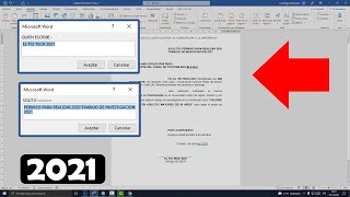 Documento Word DINÁMICO Cambiar textos con formularios en WORD [upl. by Akimet]