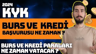 KYK BURS VE KREDİ BAŞVURULARI NE ZAMAN BAŞLAYACAK  KYK BURS BAŞVURUSU  KYK PARALARI NE ZAMAN YATAR [upl. by Sessler]