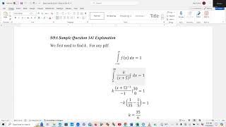 Actuarial SOA Exam P Sample Question 341 Solution [upl. by Laina]