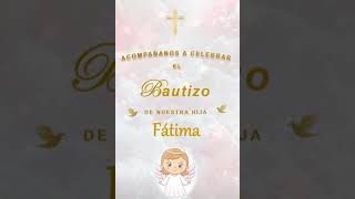 Video Invitación Bautizo niña rosa [upl. by Llertnac]