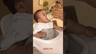 🍼 Drinking Milk Cute Baby Bottle feedershorts [upl. by Gnolb385]