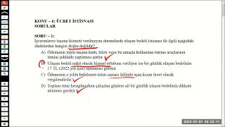 6GELİR VERGİSİNDE ÜCRET İSTİSNASI SORU ÇÖZÜMÜ  HÜSEYİN ÇUKURTEPE [upl. by Otrebire955]