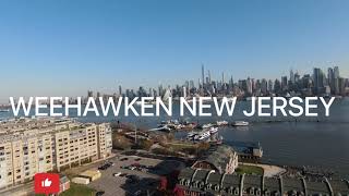 Flying over Weehawken New Jersey djifpv [upl. by Yralam]