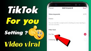 TikTok For you setting  Content preferences setting in TikTok  how to viral TikTok videos [upl. by Annoit]