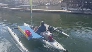 Hobie Island set up with tent and outboard for 6 day Snake River cruise [upl. by Irme]