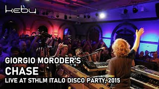 Giorgio Moroder  Chase live by Kebu  Sthlm Italo Disco Party 2015 [upl. by Anatsirhc]