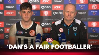 Hinkley defends Houston after quotproper Showdownquot win  Port Press Conference  Fox Footy [upl. by Leirol]