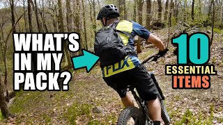 What to pack for a mountain bike ride  10 essential items and 8 additional favorites [upl. by Oznecniv441]