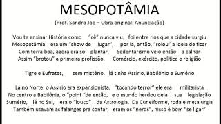 Paródia sobre a Mesopotâmia música quotAnunciaçãoquot [upl. by Tristam755]