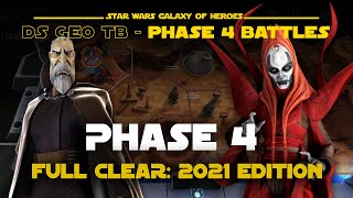 Phase 4 Special  Combat Missions  Full Clear  DS Geo TB  SWGOH [upl. by Enimsay419]