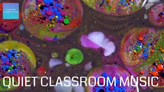 Quiet Music For Kids In The Classroom  swirling paint mesmerizing patterns sensory video for ADHD [upl. by Ahcsas]