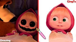 Masha  Masha And The Bear Version Horror Art 2022  masha y el oso  ماشا والدب  bhoot  scary 1 [upl. by Ylrae]